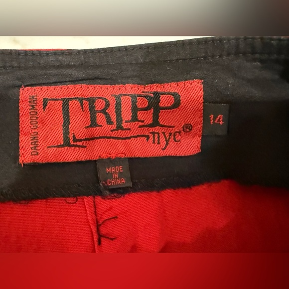 Tripp NYC by Daang Goodman Houndstooth Pleated Skater Skirt Belt Detail Size 14 - Picture 6 of 13